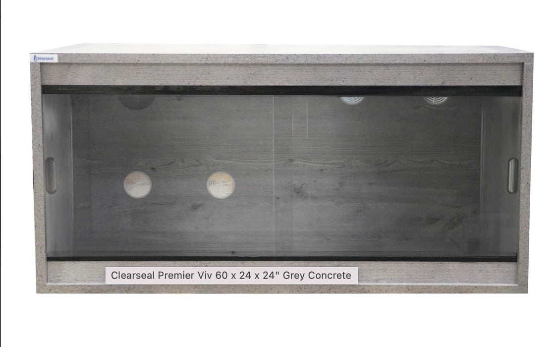 Clearseal Premier Vivarium 60 x 24 x 24" "GREY CONCRETE"